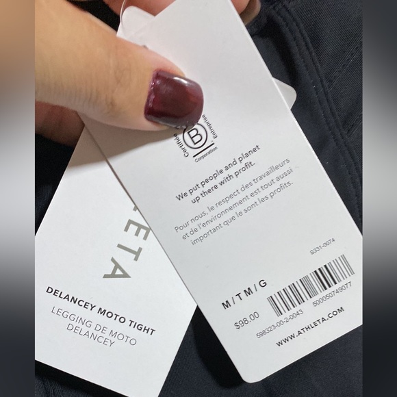 Athleta Delancey Moto Tight // Black - Picture 10 of 16